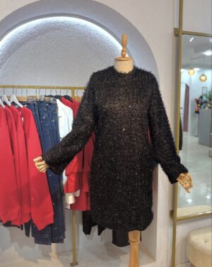 Sakallı pullu elbise